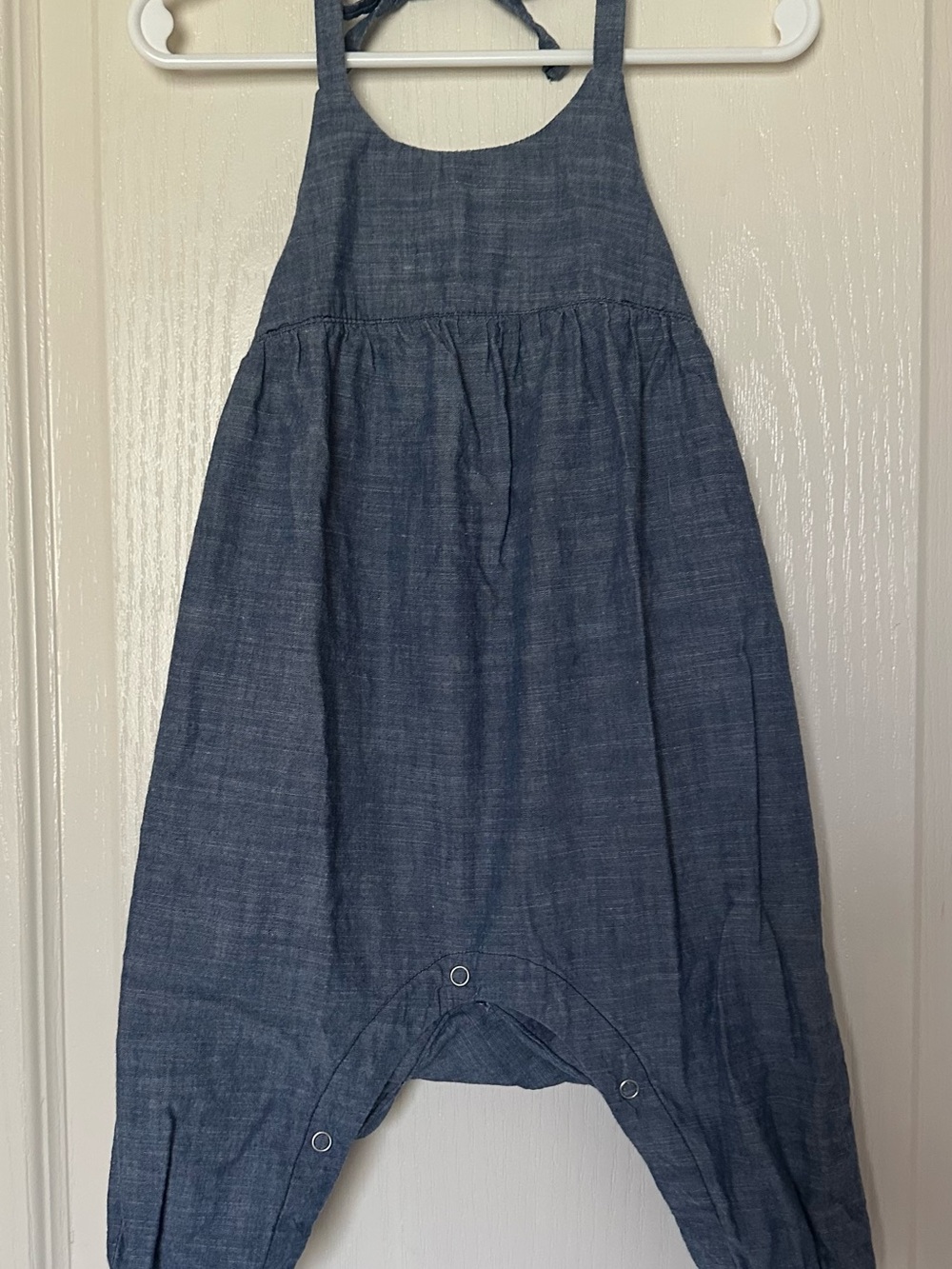 Anthem of the Ants Baby Chambray Jumpsuit Romper 12M Halter Tie